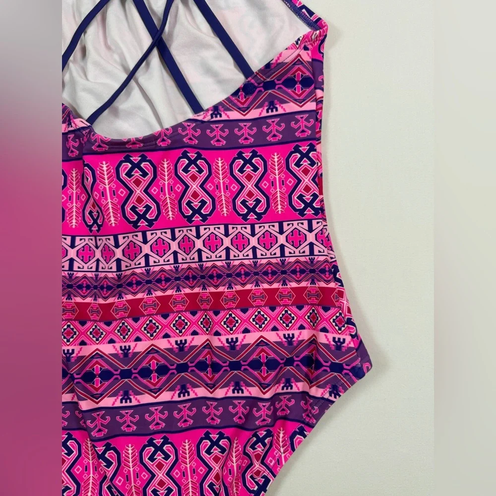 NWT KANU SURF Girls’ Mahina Halter Strappy Back Bohemian Sporty‎ One Piece 12